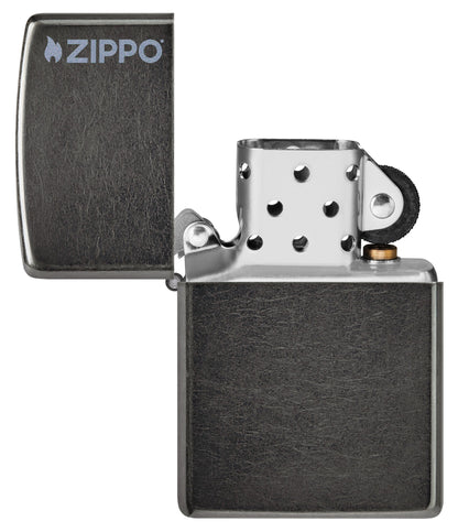 Zippo Classic Grey Logo Windproof Lighter