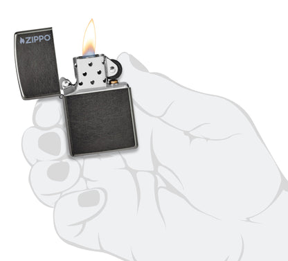 Zippo Classic Grey Logo Windproof Lighter