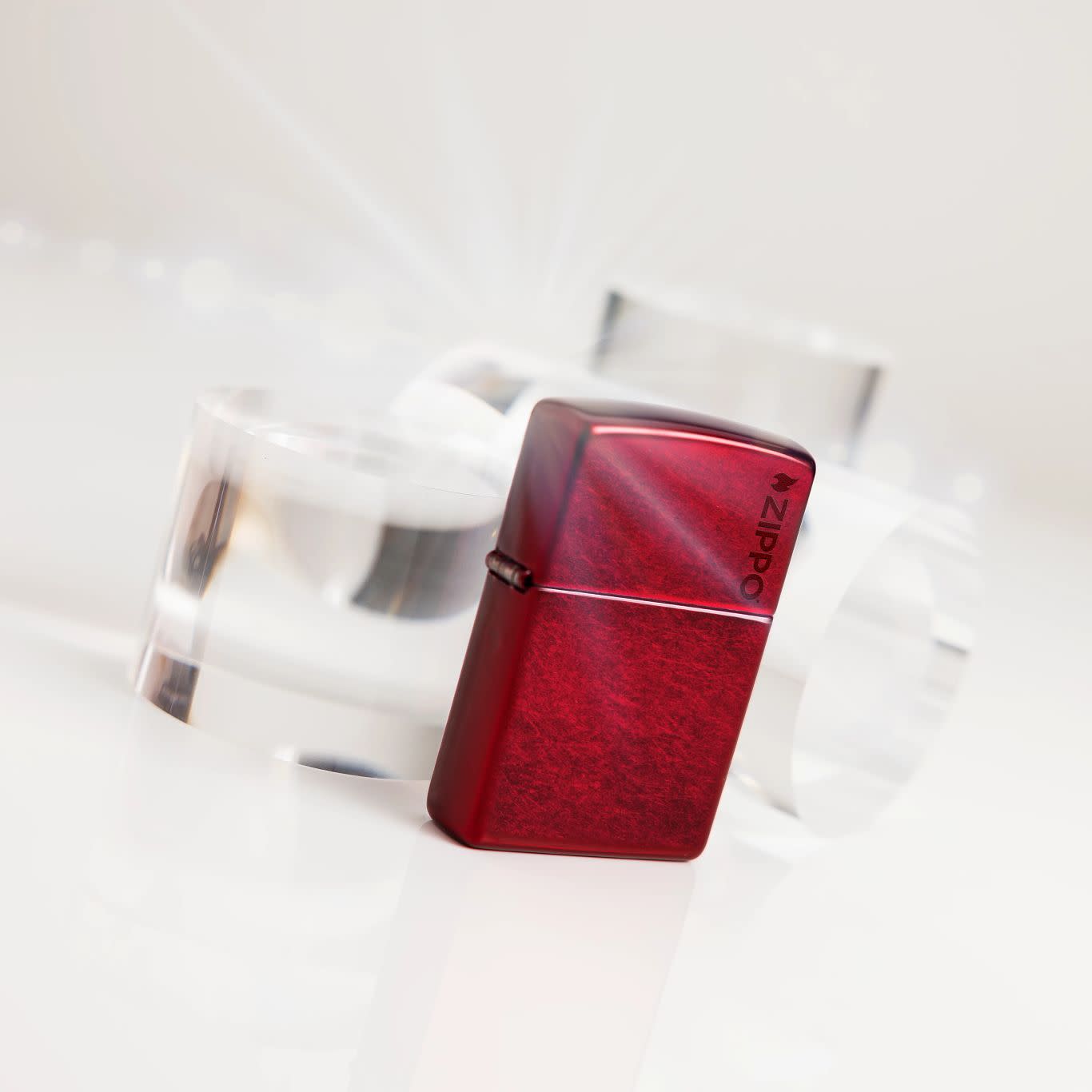 Zippo Classic Candy Apple Red™ Logo Windproof Lighter