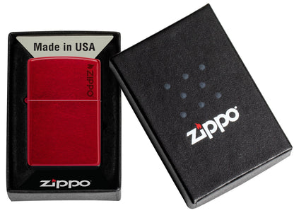 Zippo Classic Candy Apple Red™ Logo Windproof Lighter