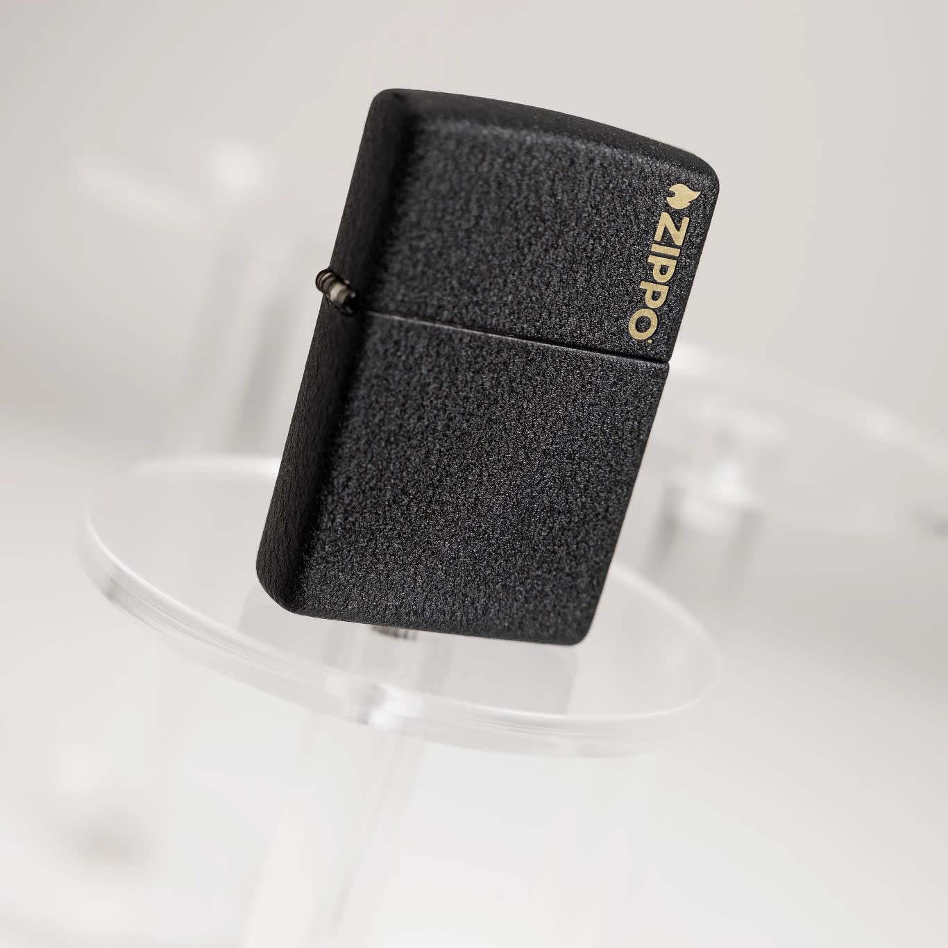 Zippo Classic Black Crackle® Logo Windproof Lighter