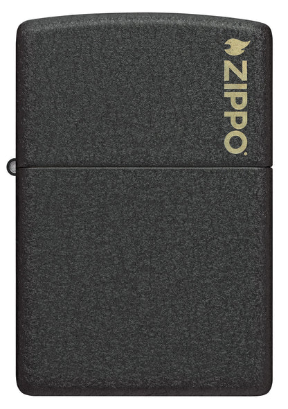 Zippo Classic Black Crackle® Logo Windproof Lighter