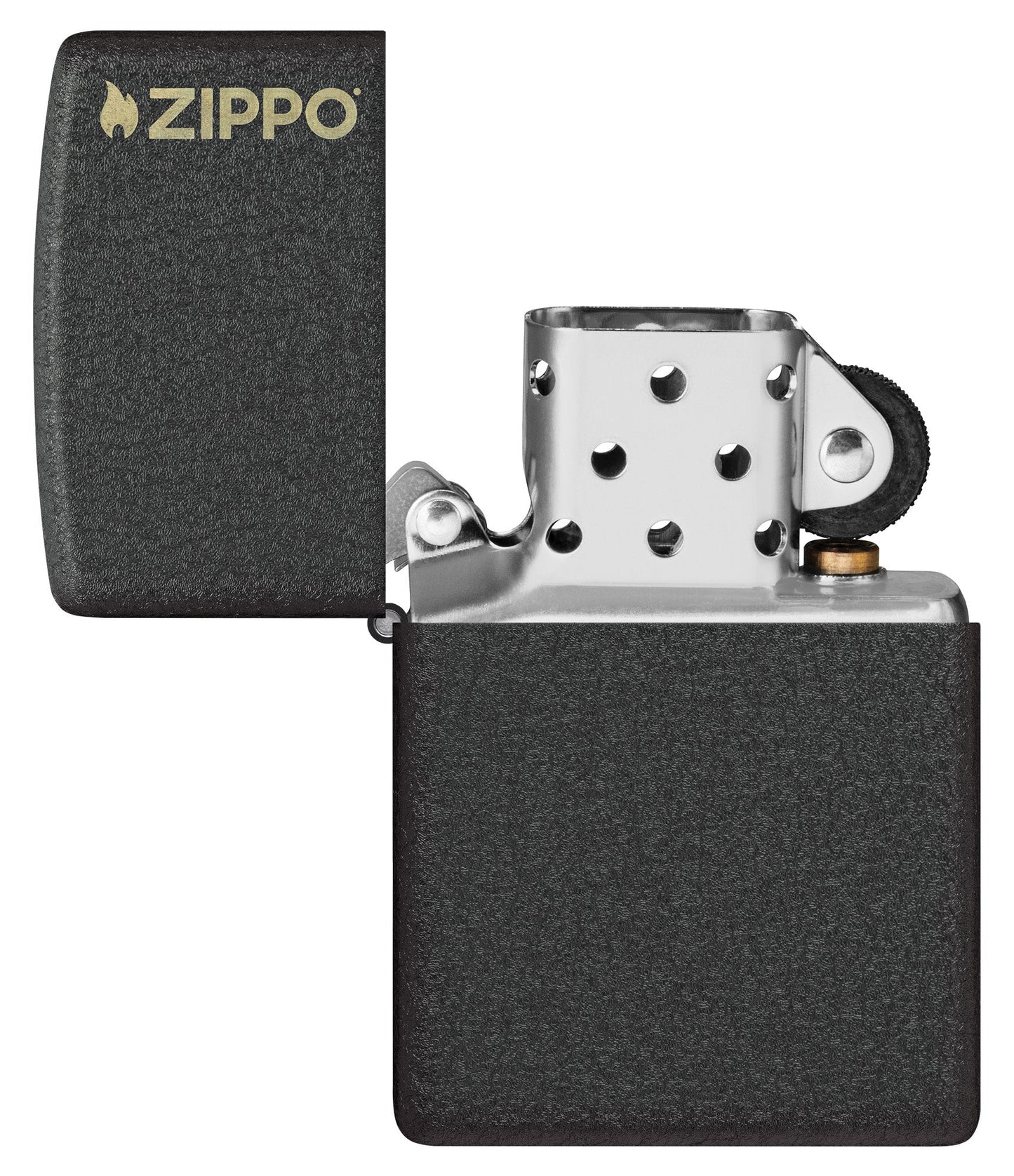 Zippo Classic Black Crackle® Logo Windproof Lighter