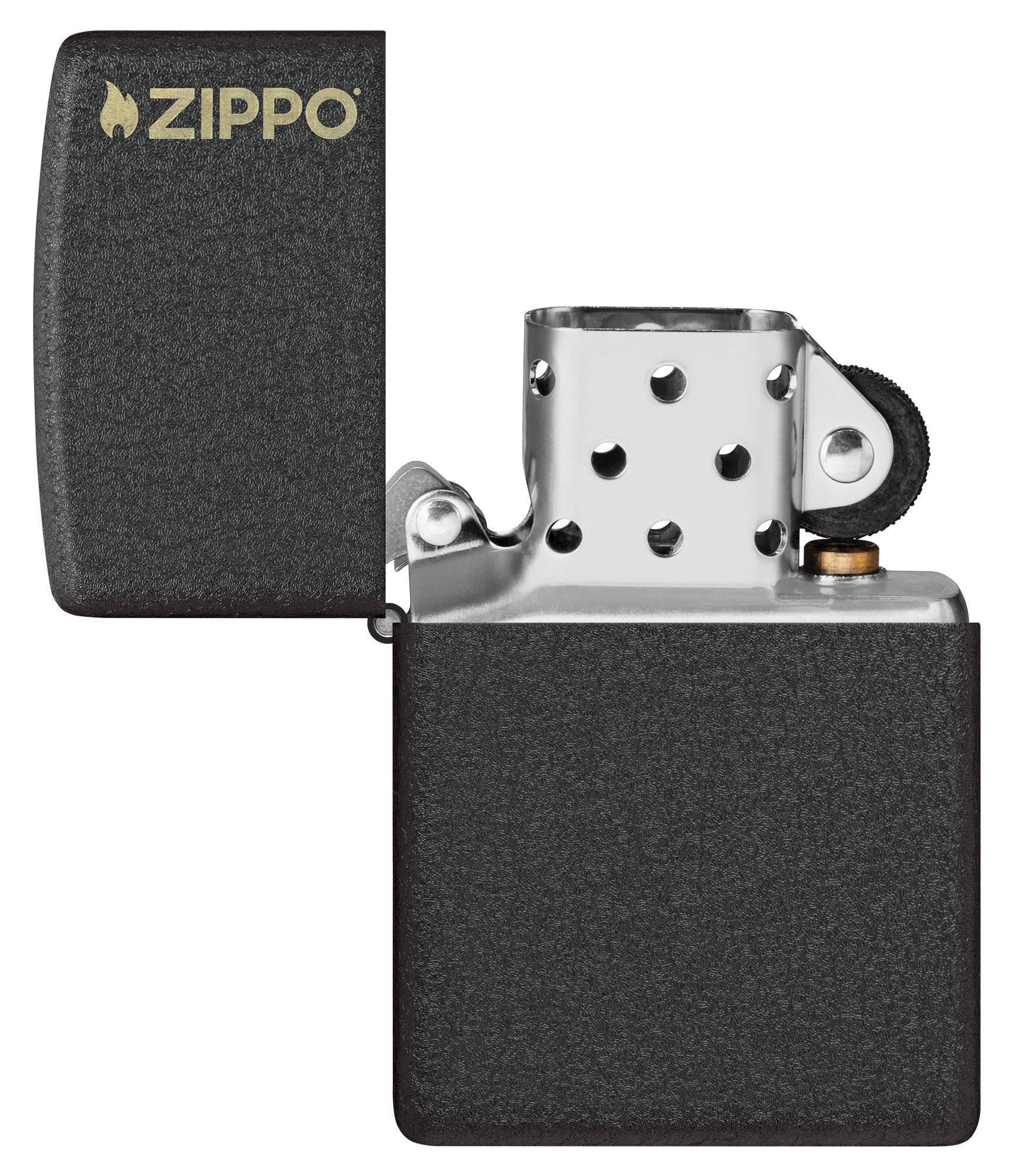 Zippo Classic Black Crackle® Logo Windproof Lighter