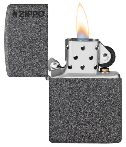 Zippo Classic Iron Stone Logo Windproof Lighter