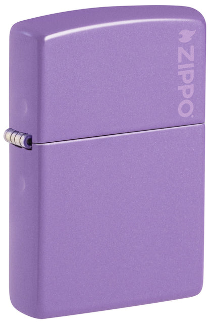 Zippo Classic Smoky Lavender Logo Windproof Lighter