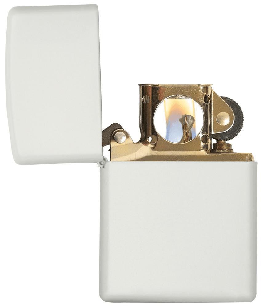 Zippo Classic White Matte Windproof Lighter - Pipe Insert