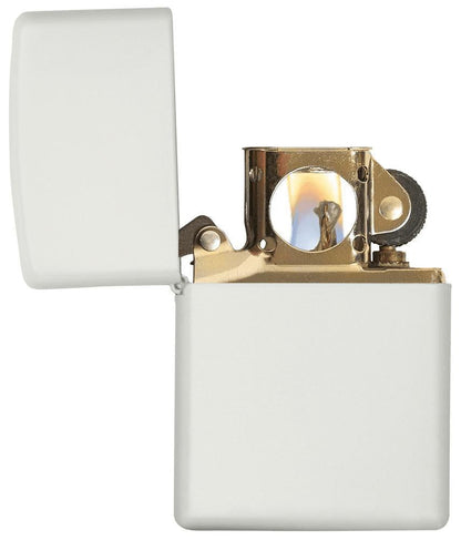 Zippo Classic White Matte Windproof Lighter - Pipe Insert
