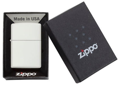 Zippo Classic White Matte Windproof Lighter - Pipe Insert