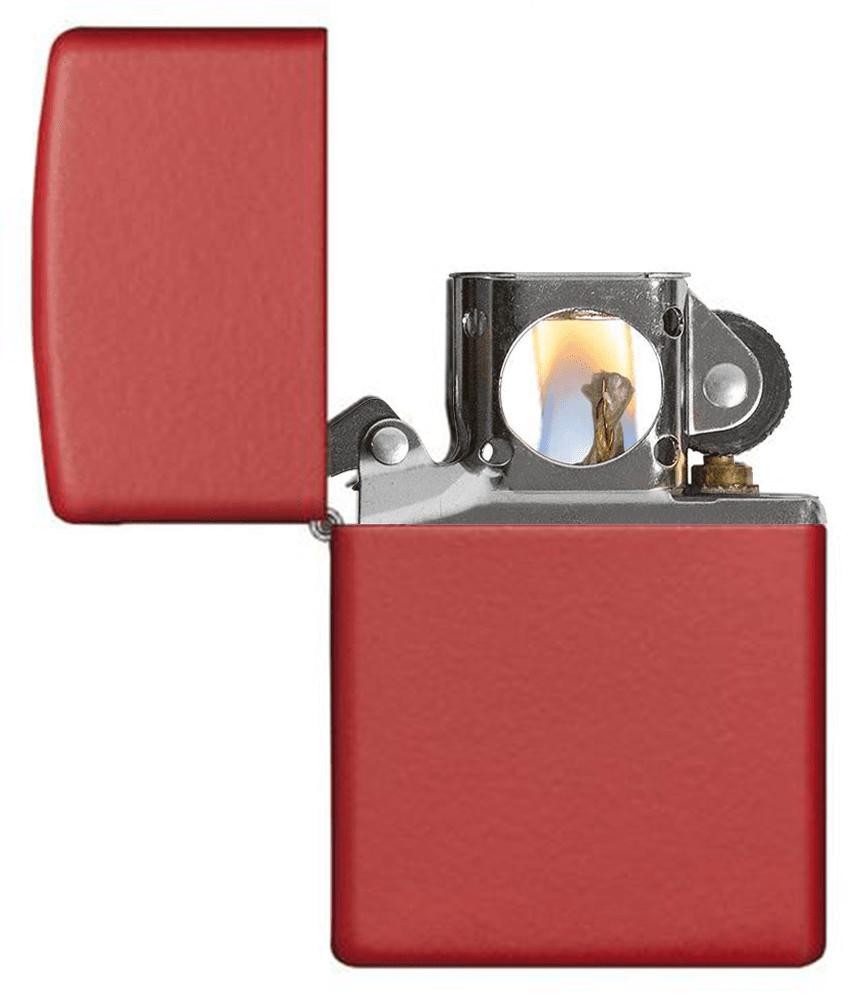 Zippo Classic Red Matte Windproof Lighter - Pipe Insert