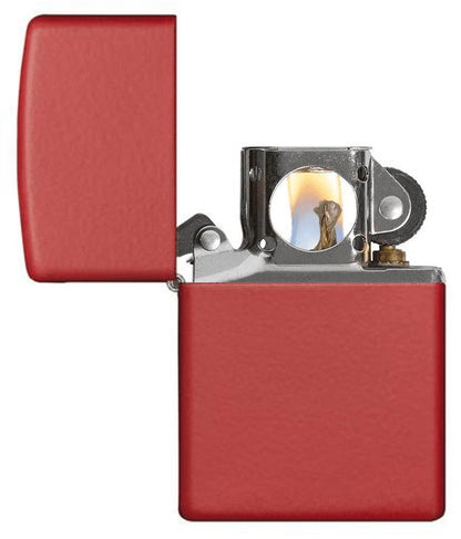 Zippo Classic Red Matte Windproof Lighter - Pipe Insert
