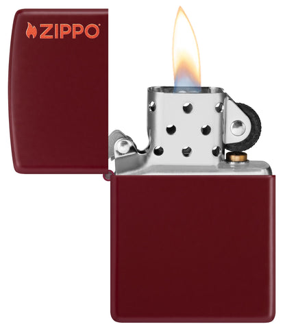 Zippo Classic Merlot Logo Windproof Lighter