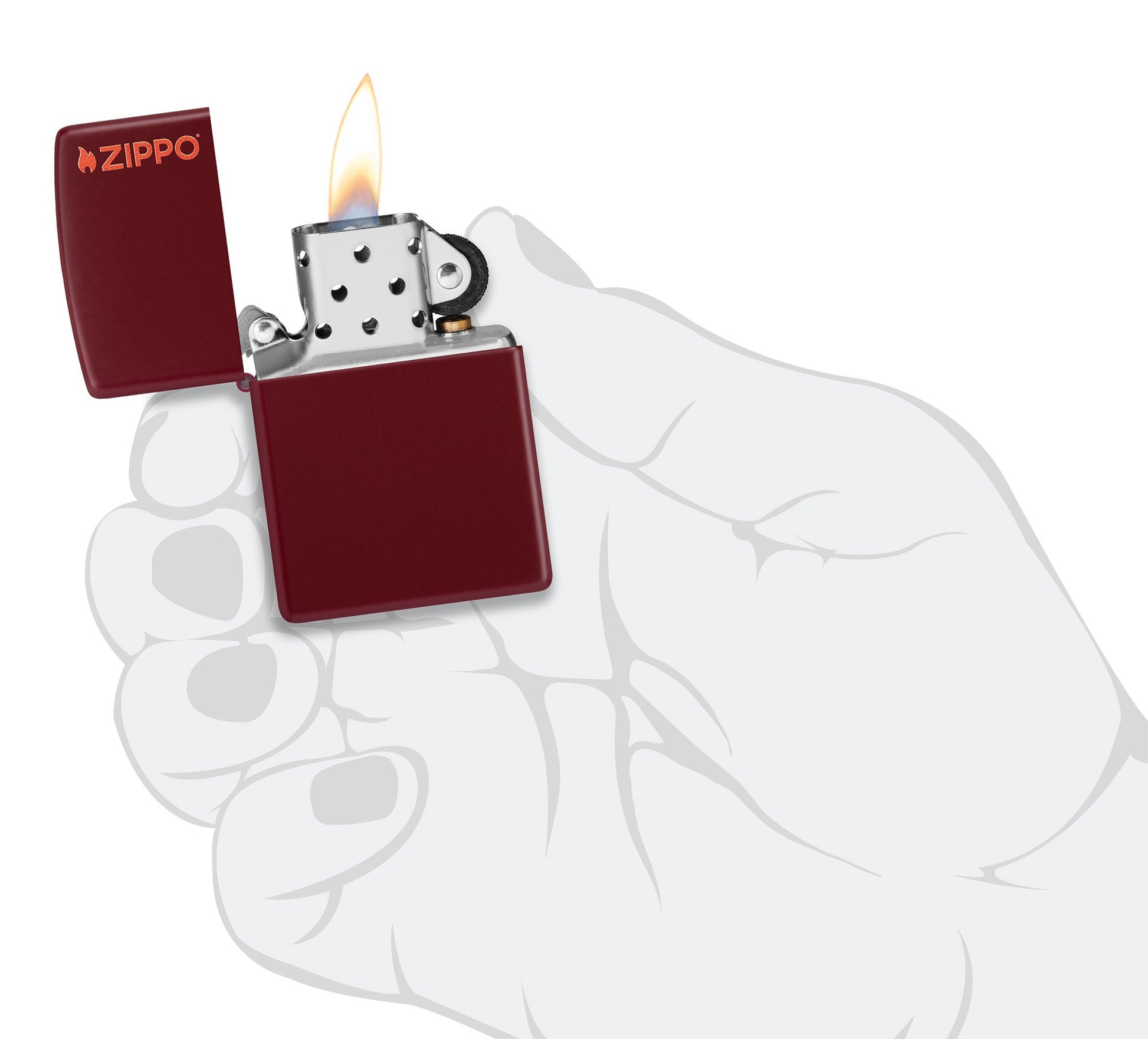 Zippo Classic Merlot Logo Windproof Lighter