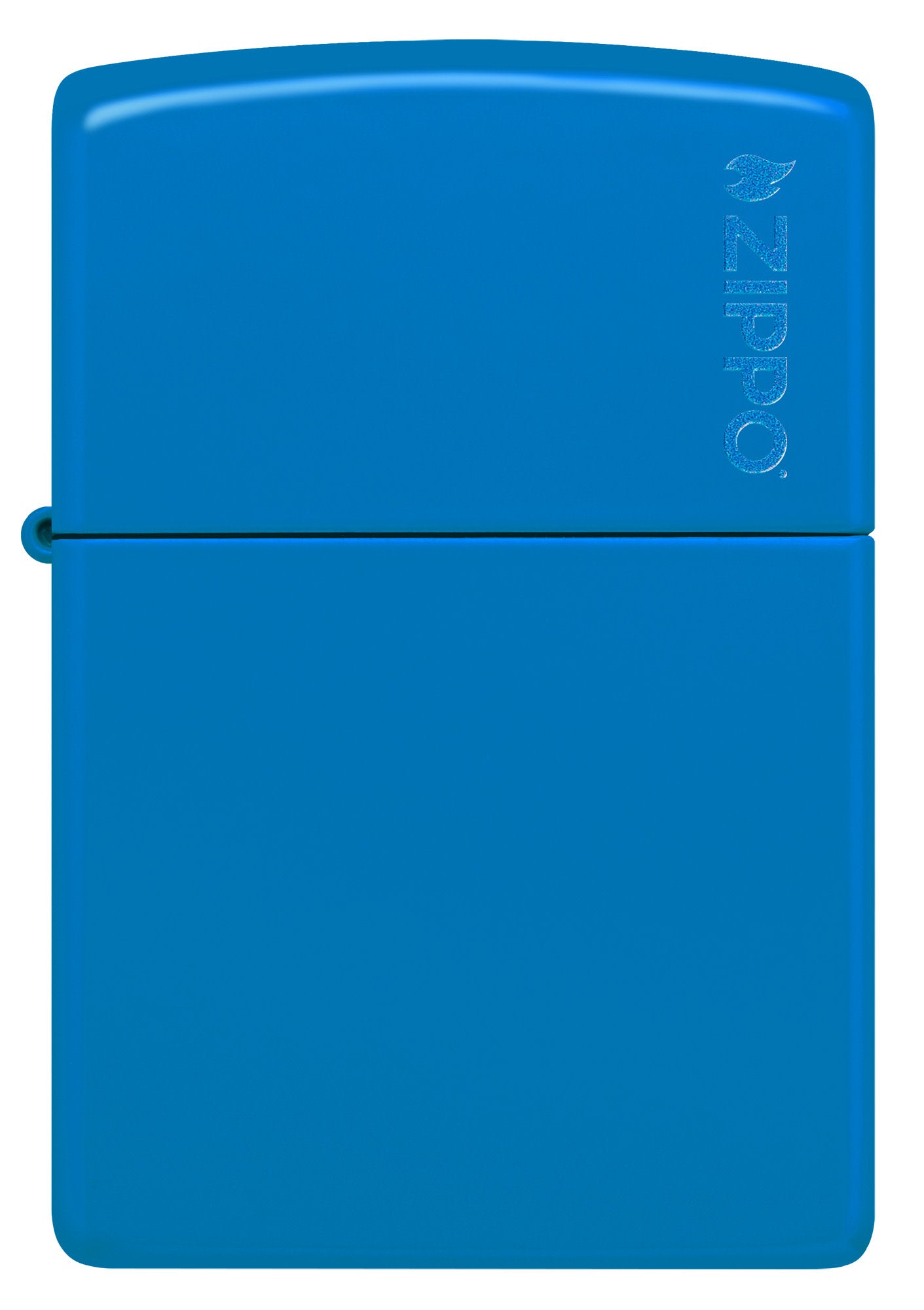 Zippo Sky Blue Matte Logo Classic Windproof Lighter