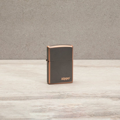 Zippo Classic Rustic Bronze Logo Windproof Lighter