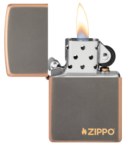 Zippo Classic Rustic Bronze Logo Windproof Lighter