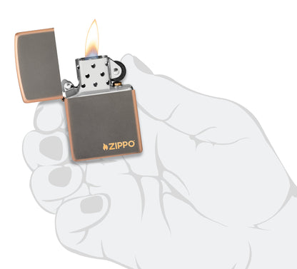 Zippo Classic Rustic Bronze Logo Windproof Lighter