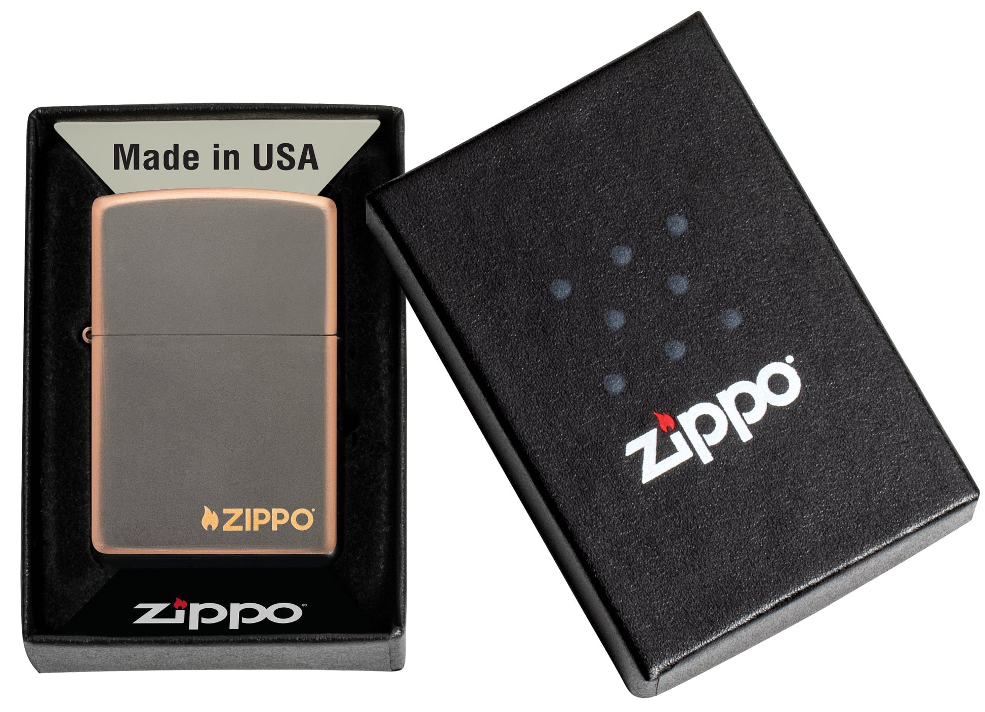 Zippo Classic Rustic Bronze Logo Windproof Lighter