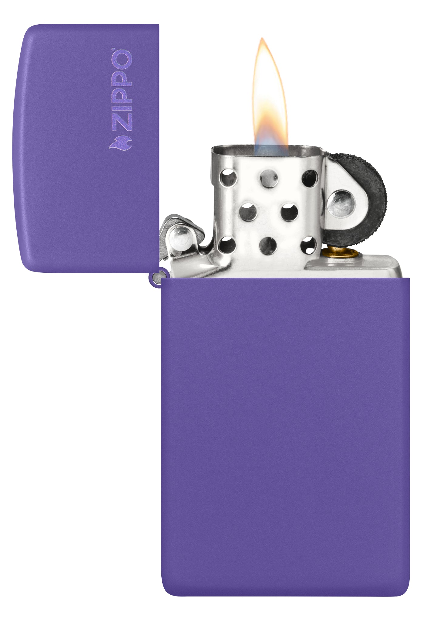 Zippo Slim® Purple Matte Logo Windproof Lighter