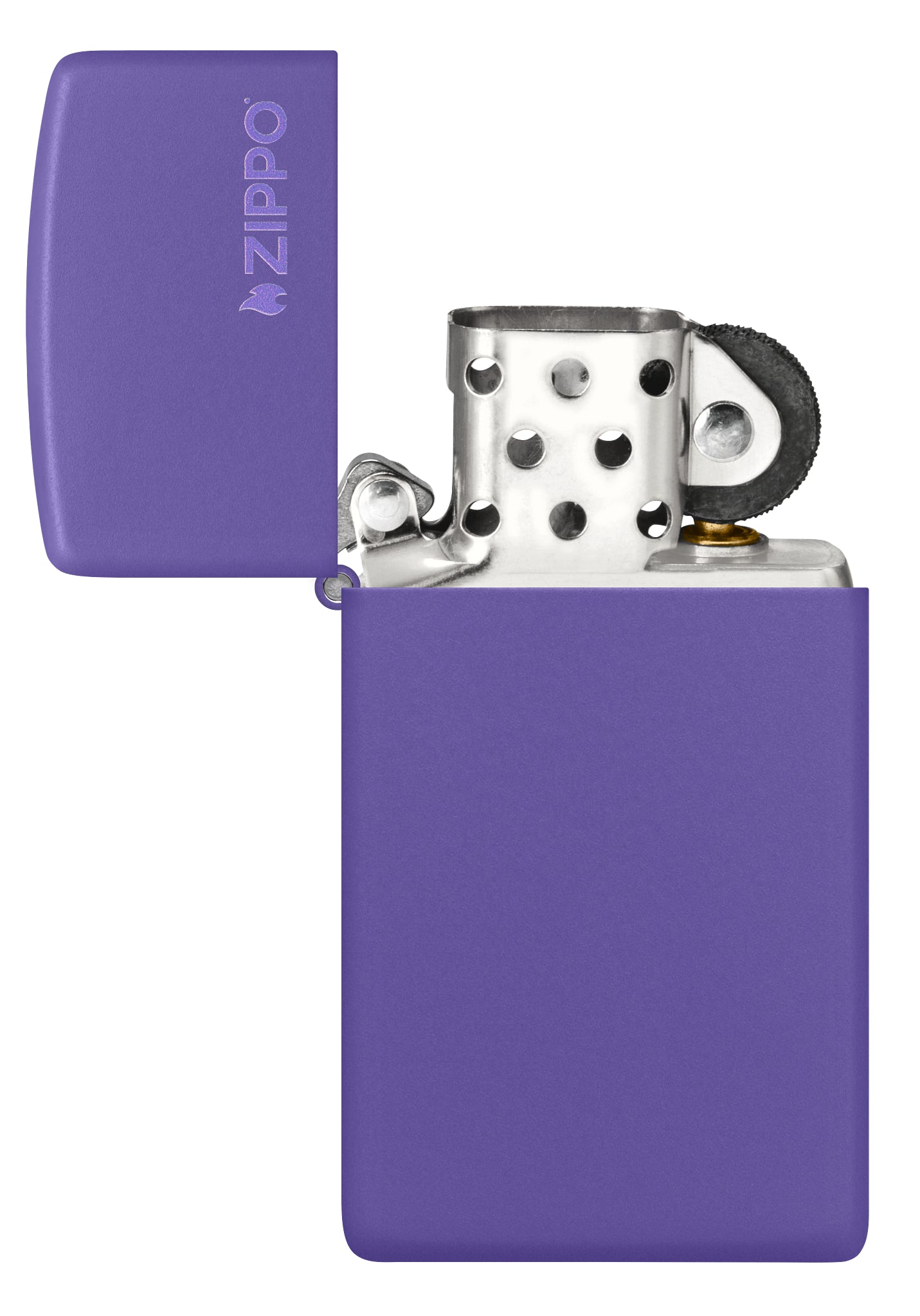 Zippo Slim® Purple Matte Logo Windproof Lighter