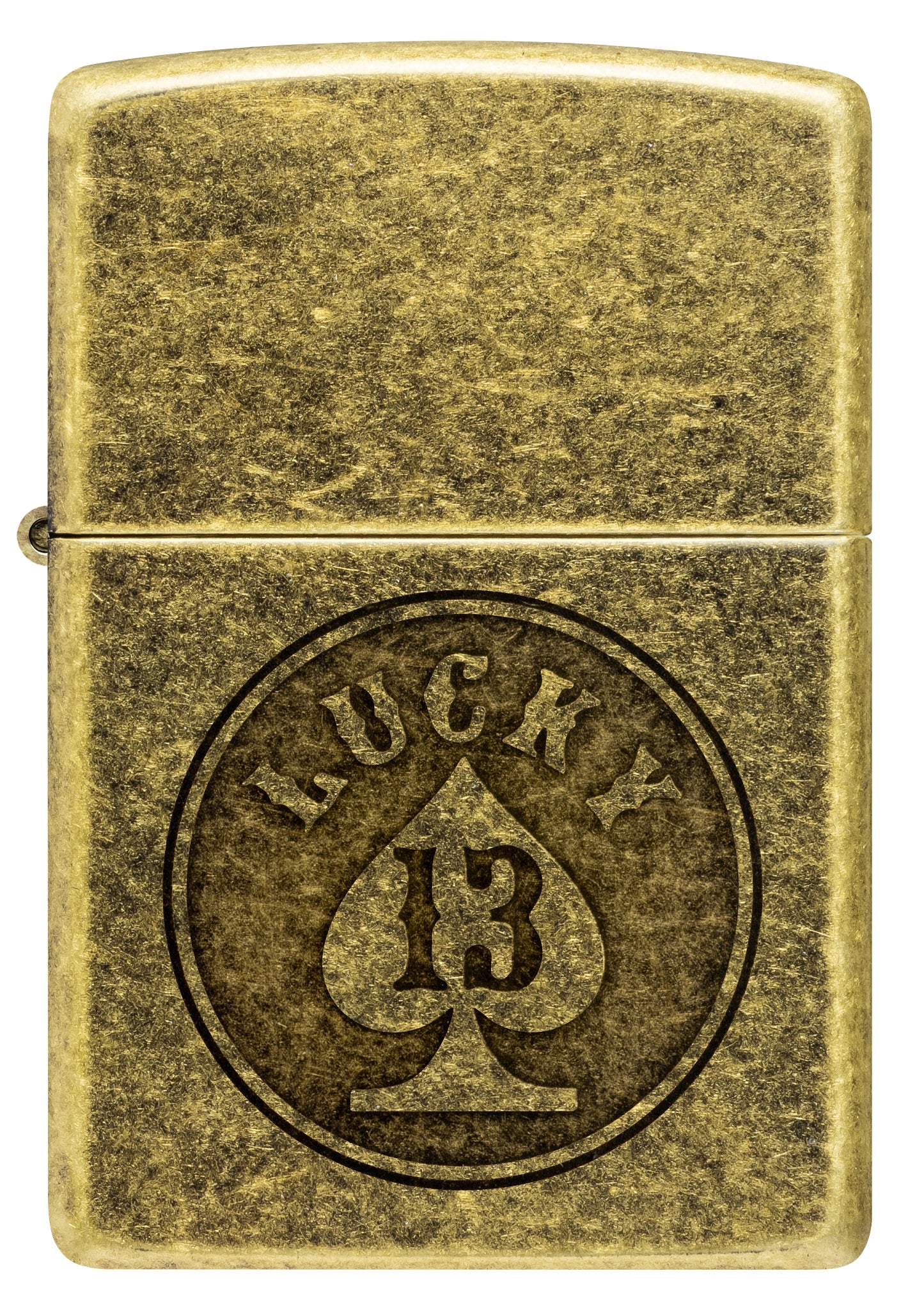 Zippo Lucky 13 Design Antique Brass Windproof Lighter
