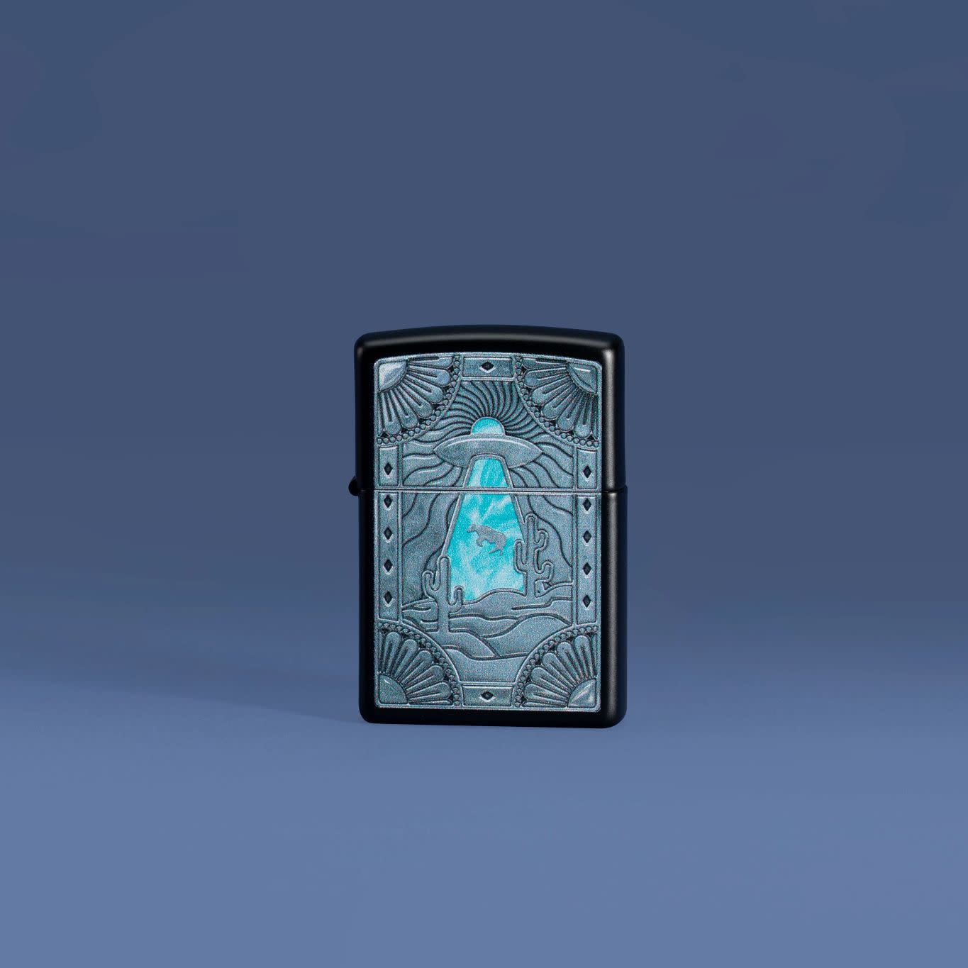 Zippo Cow Abduction Design Black Matte Windproof Lighter