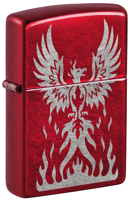 Zippo Phoenix Rising Design Candy Apple Red Windproof Lighter