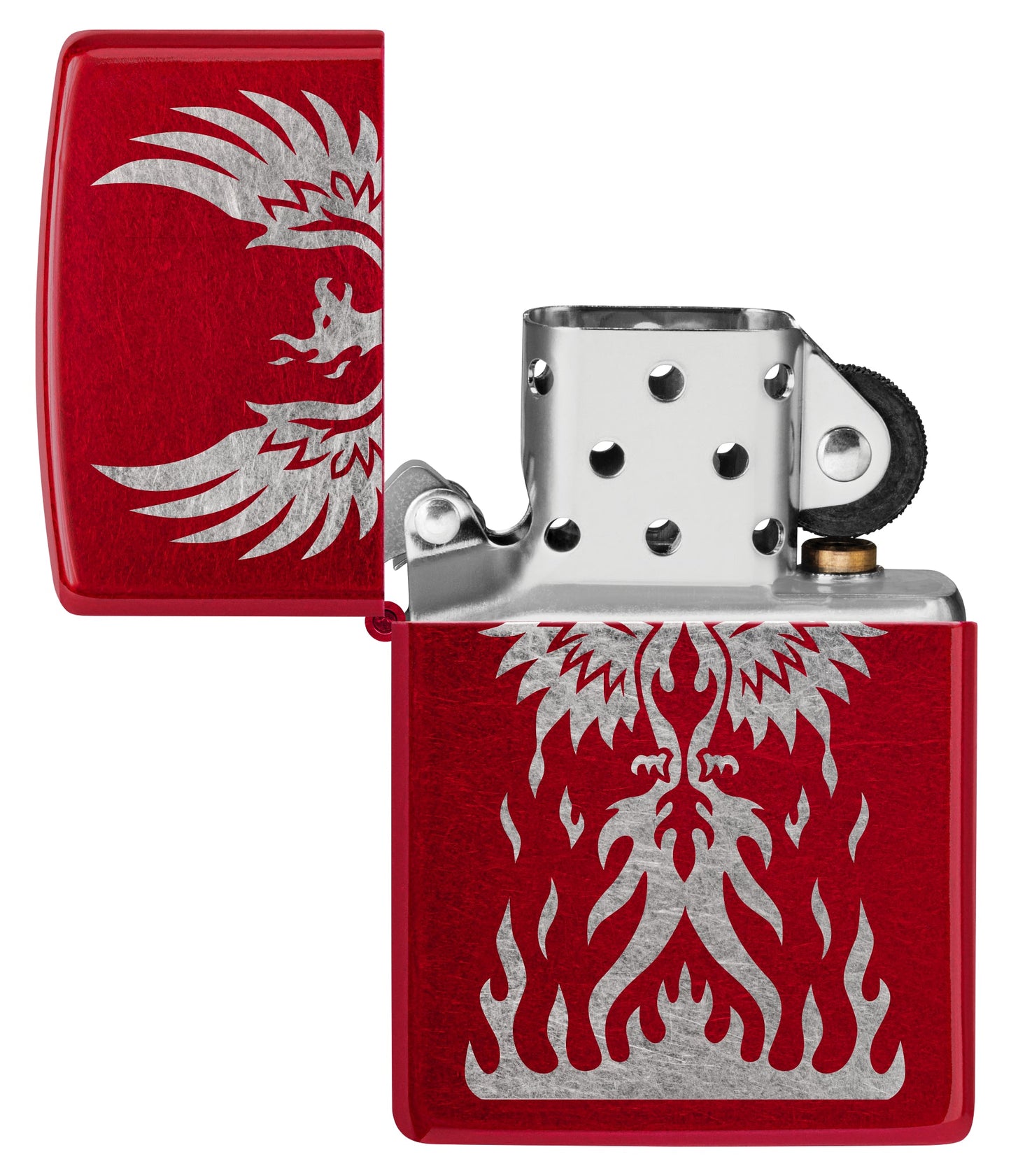 Zippo Phoenix Rising Design Candy Apple Red Windproof Lighter