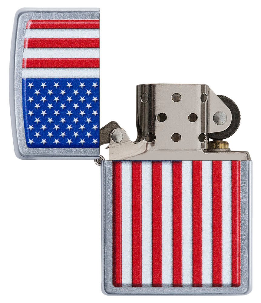 Zippo Patriotic Street Chrome Windproof Lighter