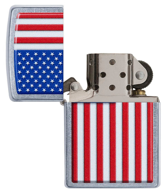 Zippo Patriotic Street Chrome Windproof Lighter