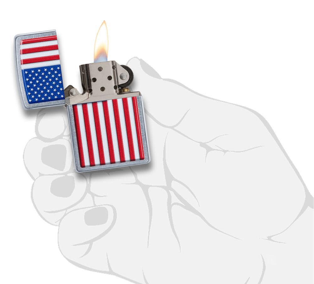 Zippo Patriotic Street Chrome Windproof Lighter