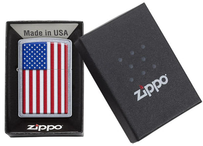 Zippo Patriotic Street Chrome Windproof Lighter