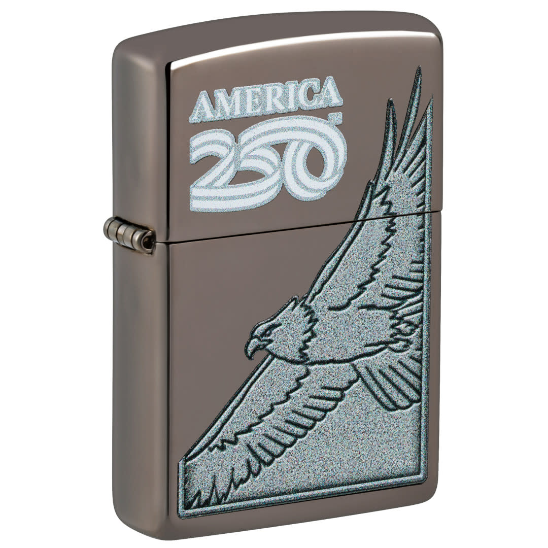 Zippo America250 Eagle Design Black Ice Windproof Lighter