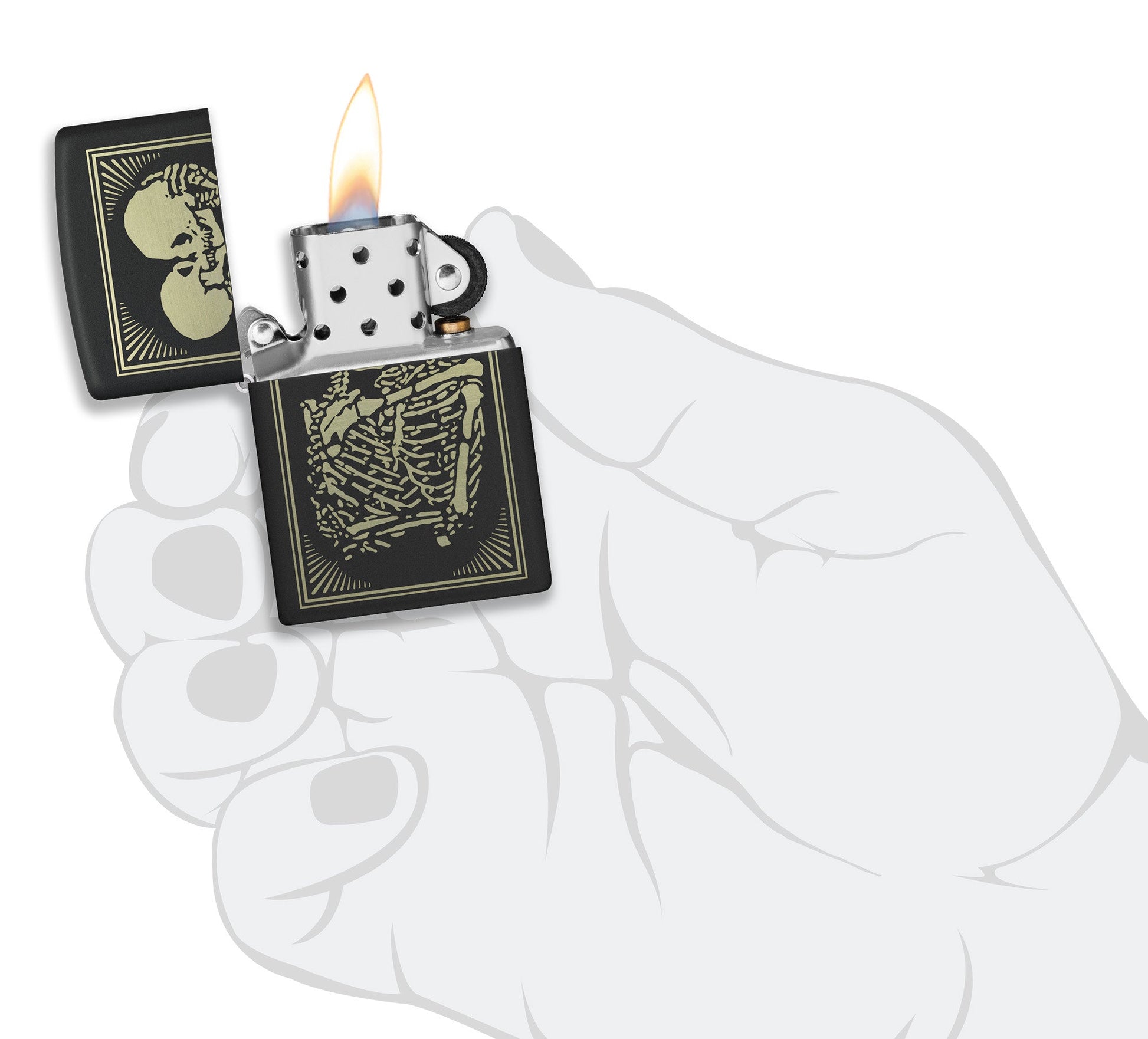 Zippo Lovers Design Black Matte Windproof Lighter