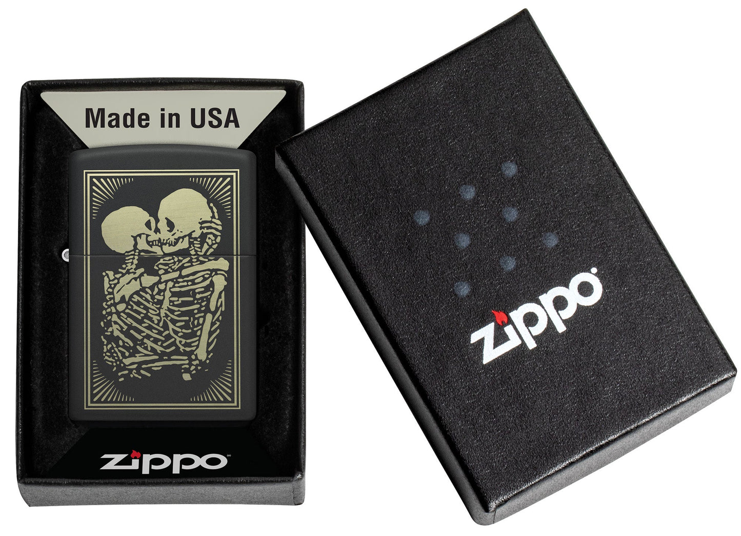 Zippo Lovers Design Black Matte Windproof Lighter