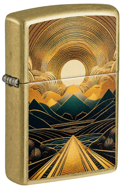 Zippo Through the Mountains Design Windproof Lighter