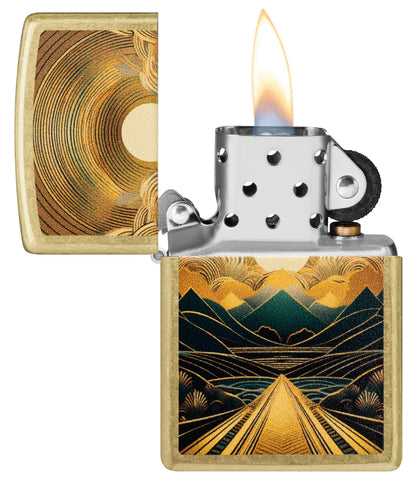 Zippo Through the Mountains Design Windproof Lighter