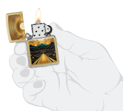 Zippo Through the Mountains Design Windproof Lighter