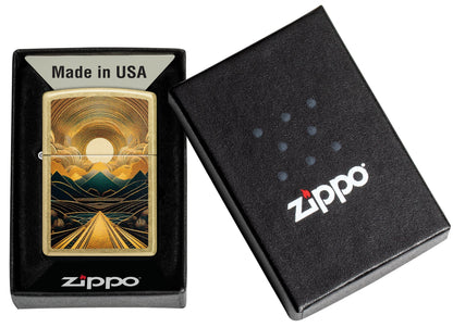 Zippo Through the Mountains Design Windproof Lighter