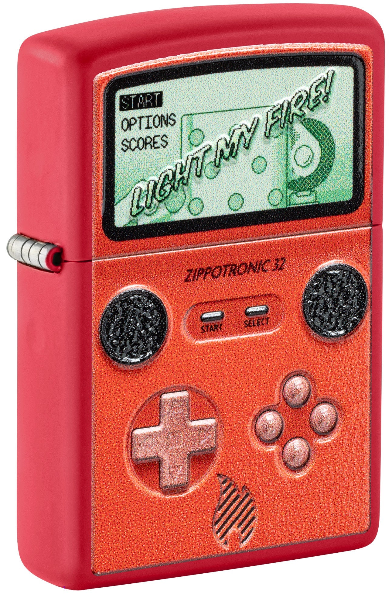 Zippo Zippotronic Design Red Matte Windproof Lighter