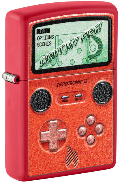 Zippo Zippotronic Design Red Matte Windproof Lighter