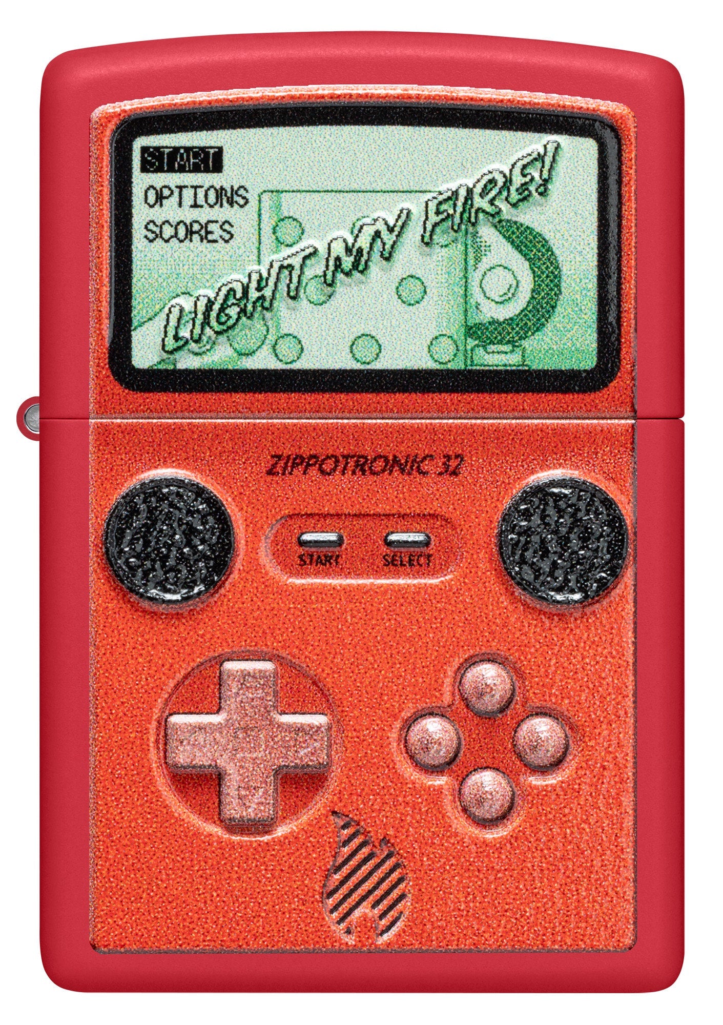 Zippo Zippotronic Design Red Matte Windproof Lighter