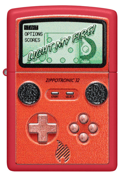 Zippo Zippotronic Design Red Matte Windproof Lighter