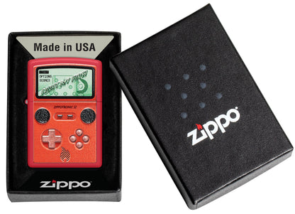 Zippo Zippotronic Design Red Matte Windproof Lighter