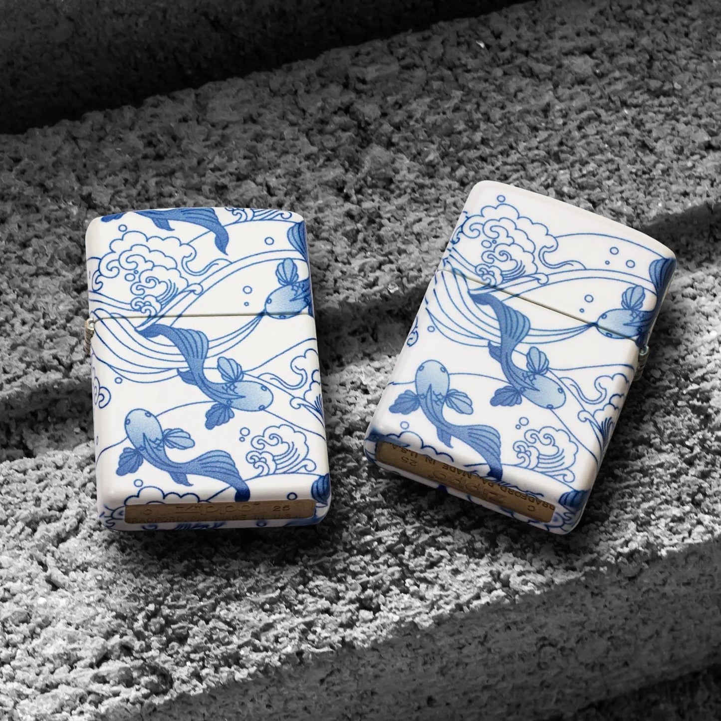 Zippo Porcelain Koi Design 540 Matte Windproof Lighter