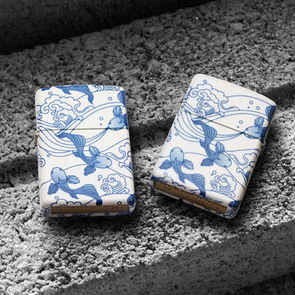 Zippo Porcelain Koi Design 540 Matte Windproof Lighter