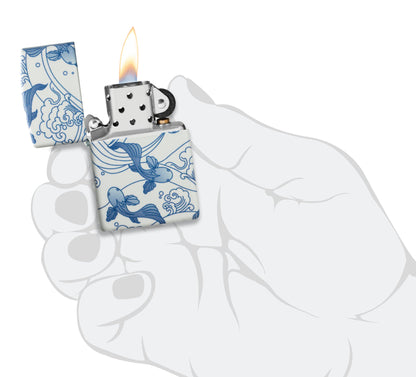 Zippo Porcelain Koi Design 540 Matte Windproof Lighter