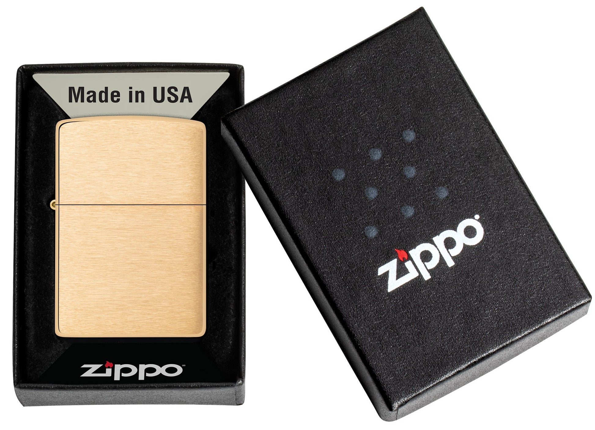 Zippo Classic Brushed Brass Windproof Lighter