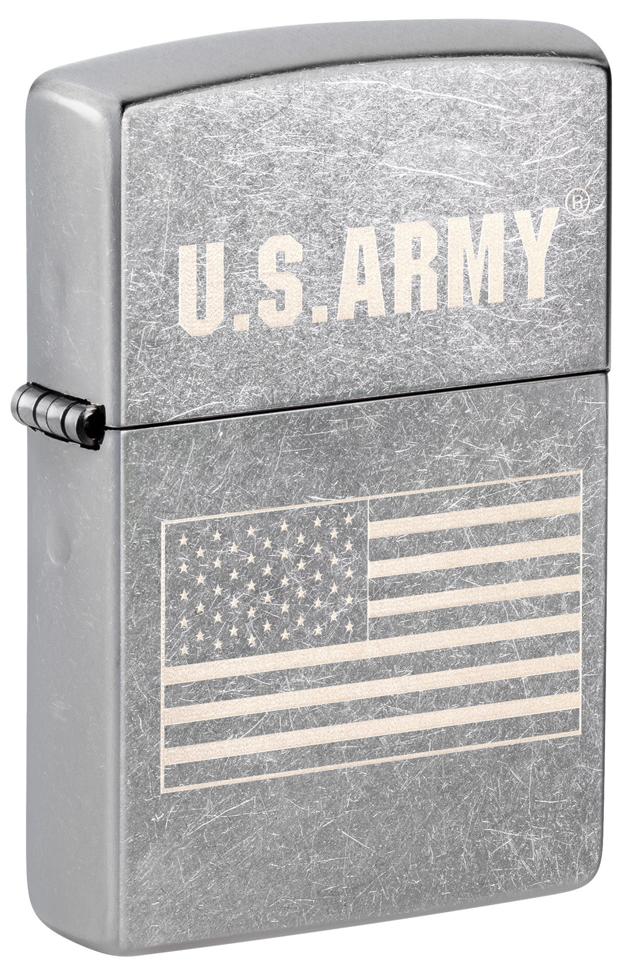 Zippo U.S. Army® Flag Design Street Chrome Windproof Lighter