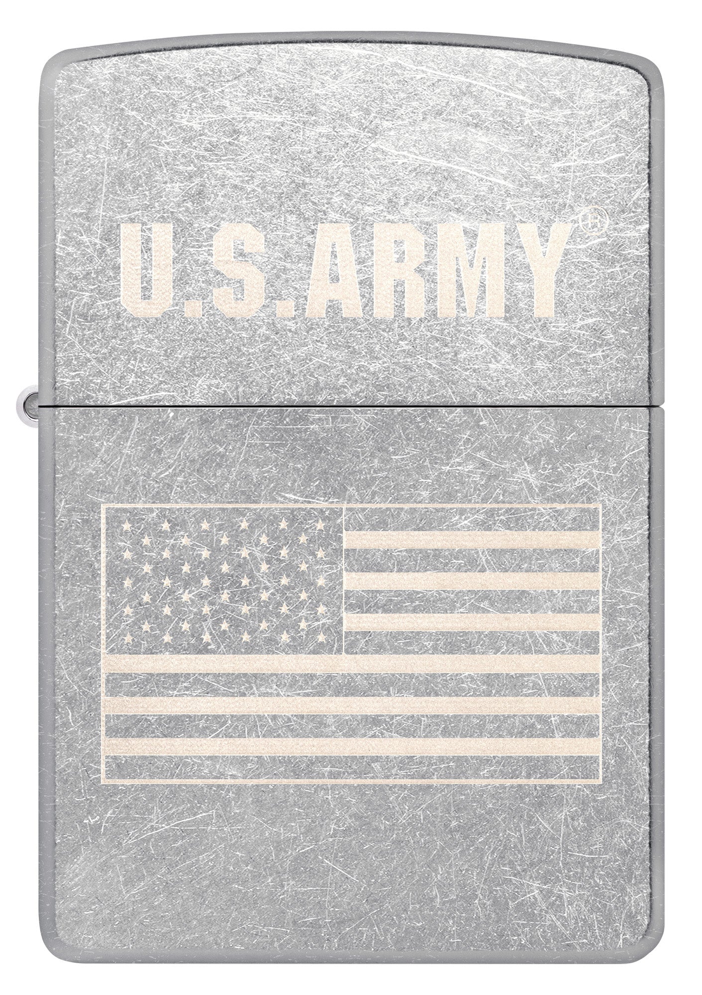 Zippo U.S. Army® Flag Design Street Chrome Windproof Lighter